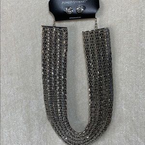 Ashley Stewart Silver Necklace Set